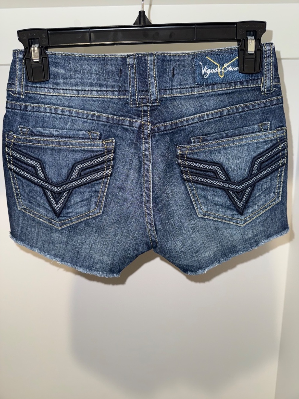 Vigoss Studio Denim Cutoff Shorts Size 24 | Double Button Distressed Wash Jeans
